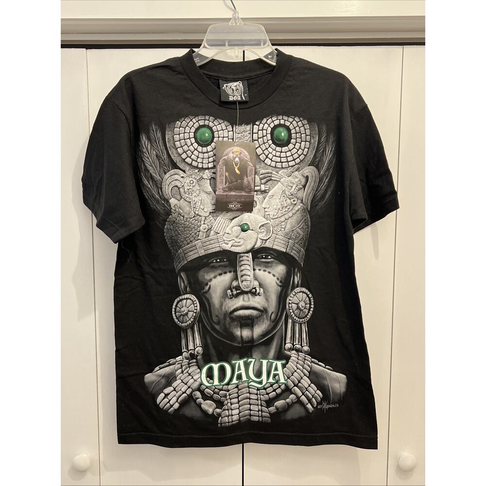 NEW 2017 DGA David Gonzales Art BLACK T-Shirt ~ MAYA AOP, Men’s‎ Sz M